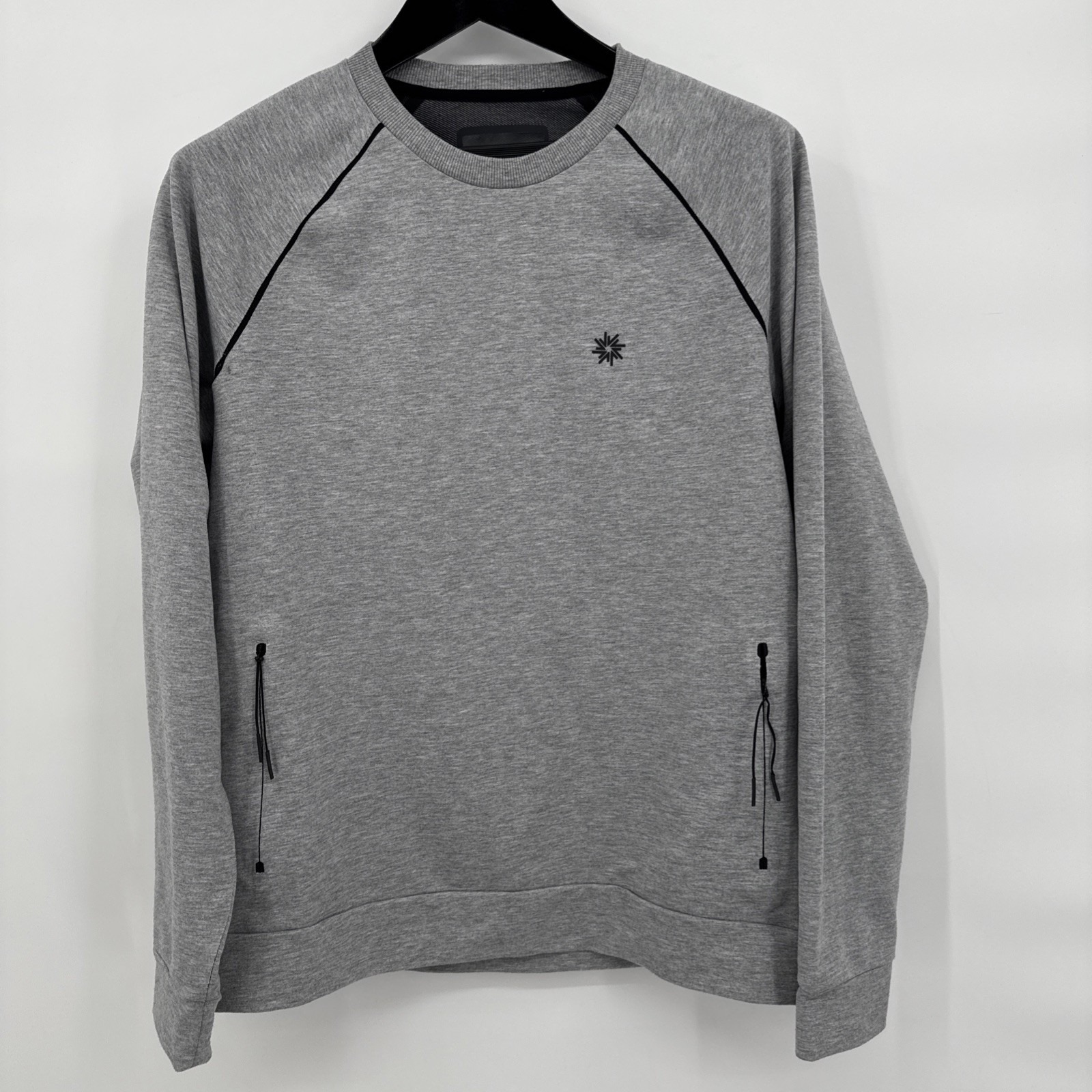 Isaora Dry-Tech Pullover Performance Sweatshirt Size L Gray Pockets Workout